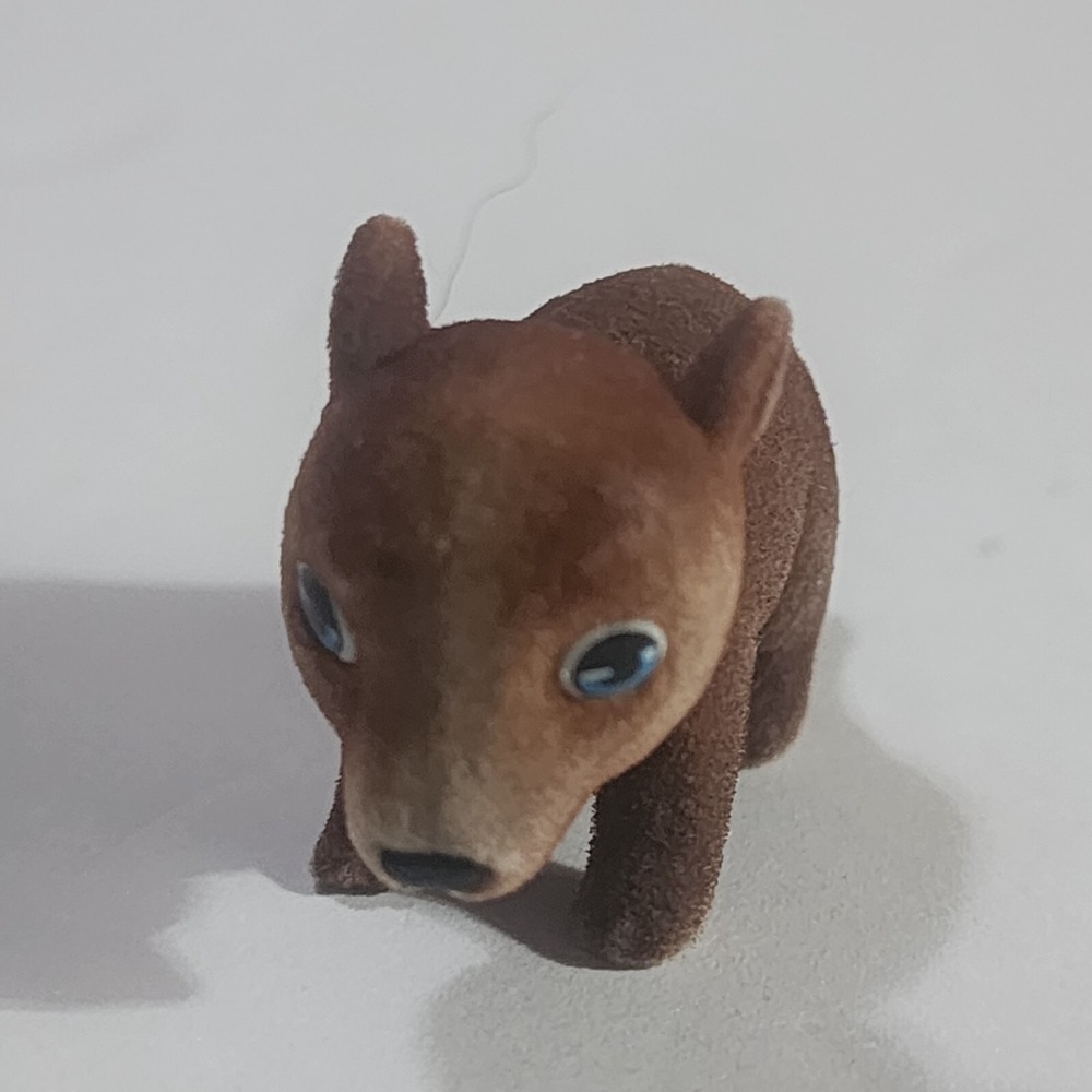 Jungle in My Pocket BRUCE BADGER Brown Flocked Animal Mini 2" Blind Bag Figure